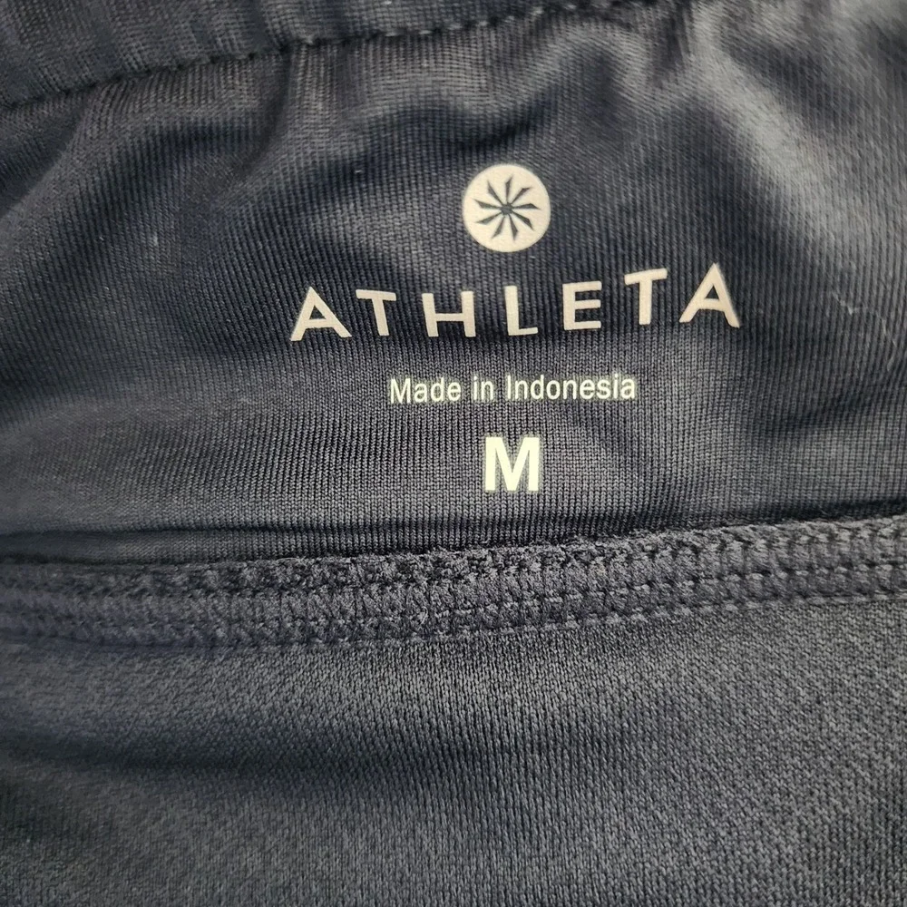 Athleta black runnining athletic shorts lined womens size M‎
